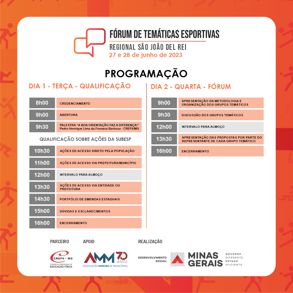 SÃO JOÃO DEL REI PROGRAMAÇÃO CONVITE FORTE